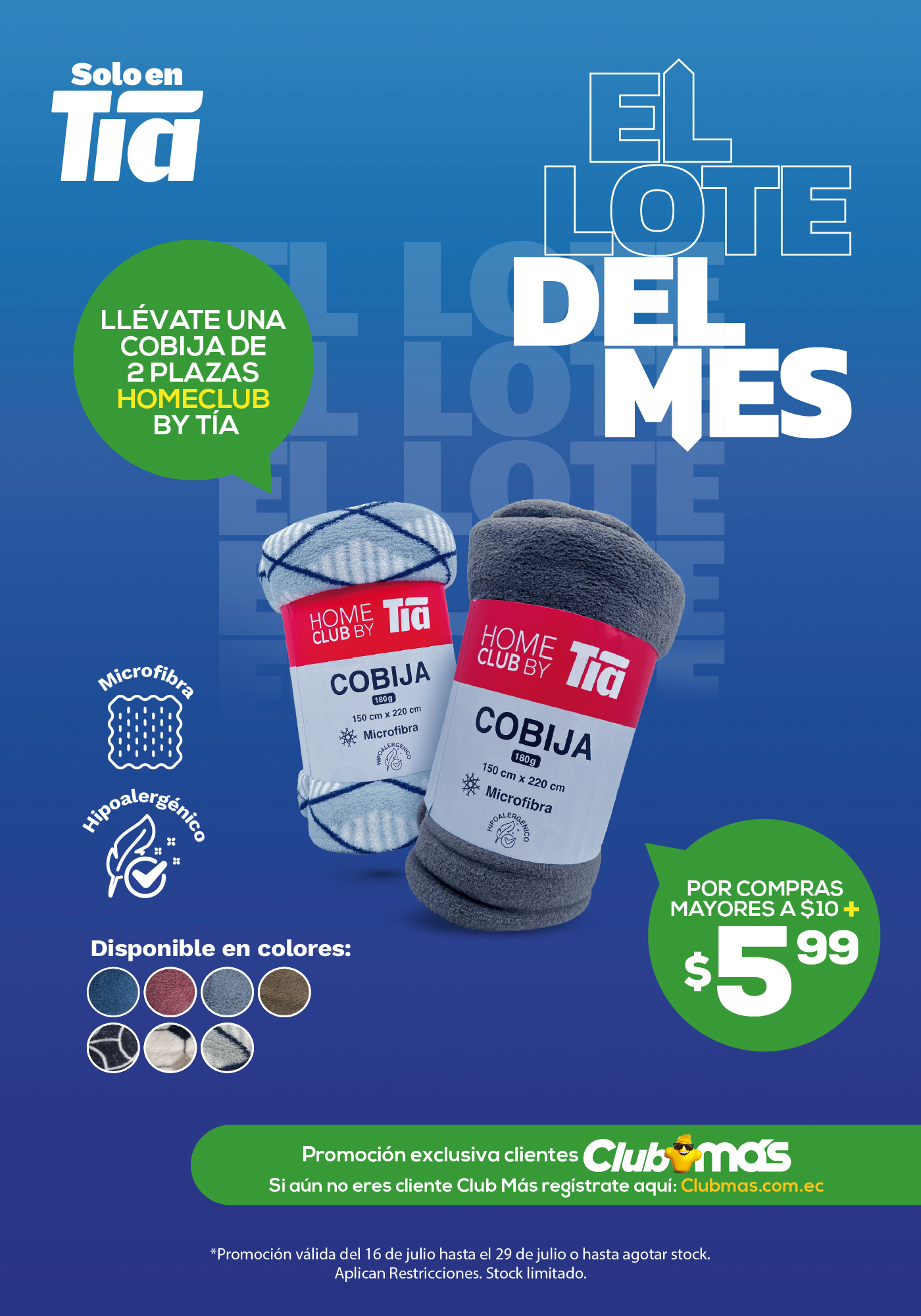 LOTE DEL MES - COBIJA